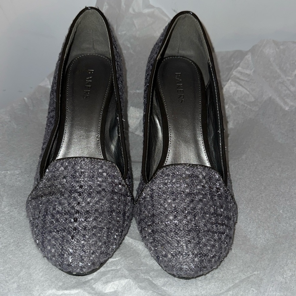 #19 wedge tweed shoes size 10